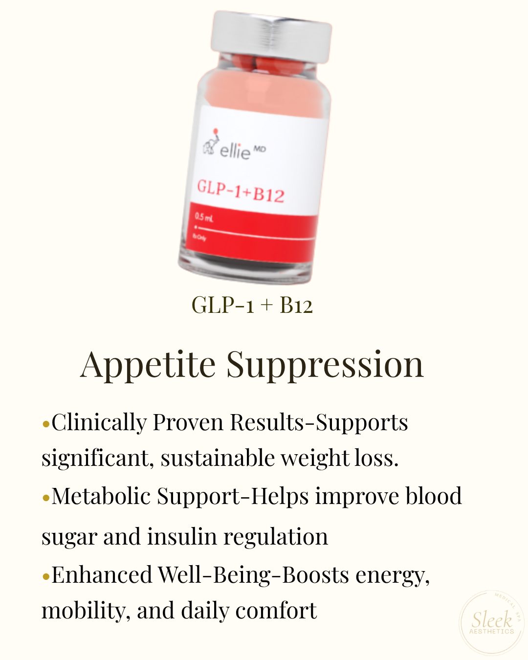 GLP-1 and B12 injection for medically supervised weight loss and metabolic support